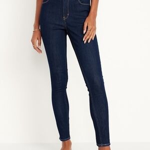Old Navy Blue Skinny Jeans High-Waisted Stretch